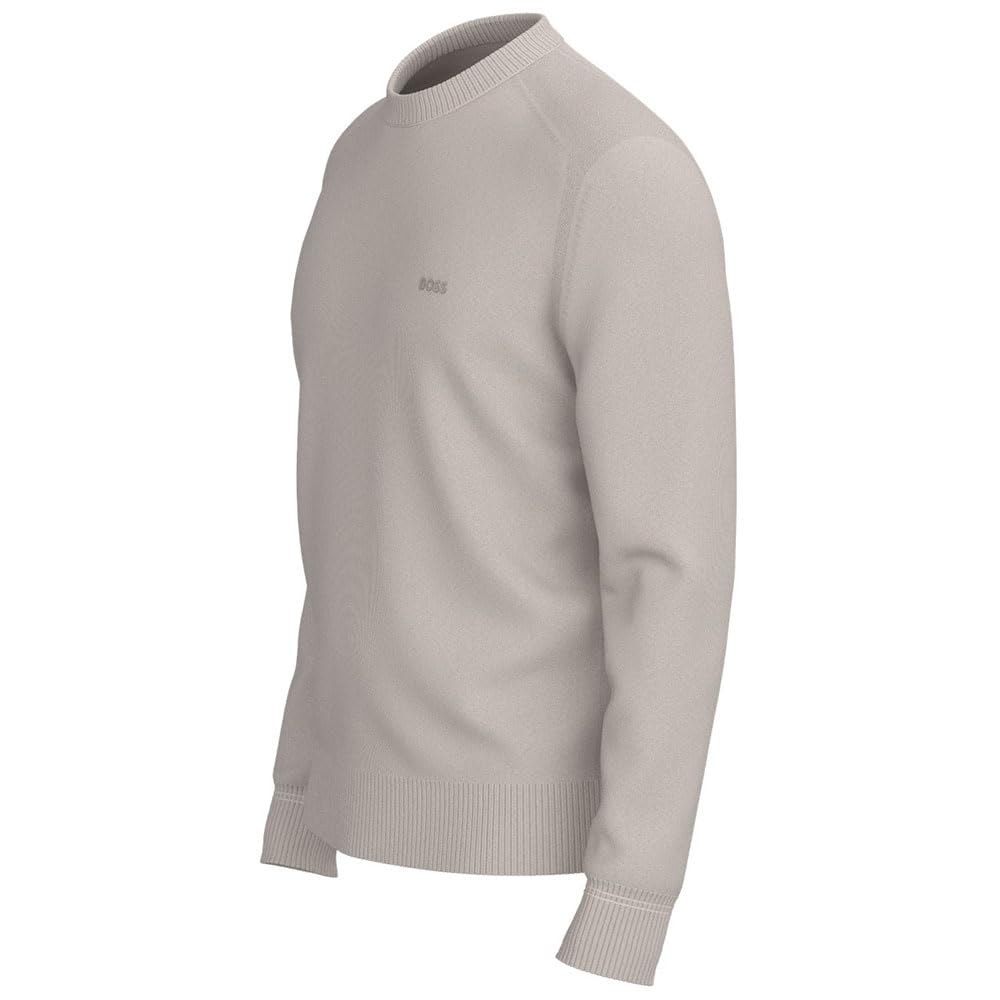 BOSS Herren Asac C Pullover aus gestrickter Baumwolle mit Logo-Stickerei