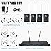 Wireless Microphone System 4 Channel UHF 4 Lavalier Lapel Headset Mics for Karaoke Church Speaking Conference Meeting Party, 4x25 Adjustable Frequency (4 Bodypack)