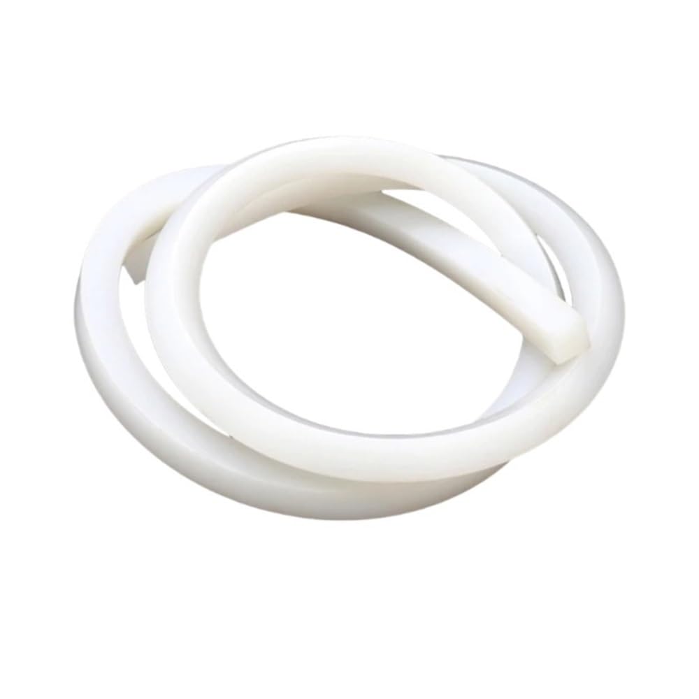 Foam Rubber Strip Sealing Rope White Rectangles, Silicone Rubber Anti-Fatigue Solid Seal Strips Length 1meter(10x10mm)