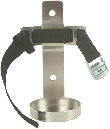 Miniatura 2 de Soporte para extintor de incendios, soporte de pared, compatible con extintores de incendios de 2.5 libras, acero inoxidable (acero inoxidable de