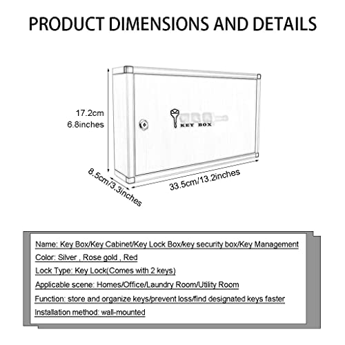 Caja de seguridad de acero inoxidable con acabado plateado elegante para pared 2