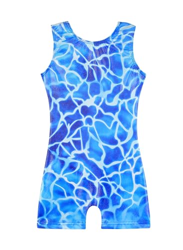 HOZIY Girls Gymnastics Leotards for Kids Tumbling Outfits Biketard Sparkle Adorable Pattern