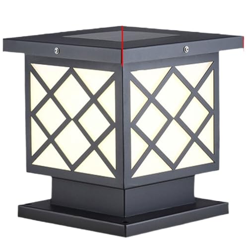 Lumière de pilier carré solaire IP65 en tôle galvanisée