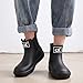 LIOERDIWE Ankle Rain Boots Men Women Waterproof Deck Boots Anti-Slip Rubber Chelsea Garden Work Shoes Short Mud Booties Fishing Farming Camping(Black,8.5 Women/7 Men)