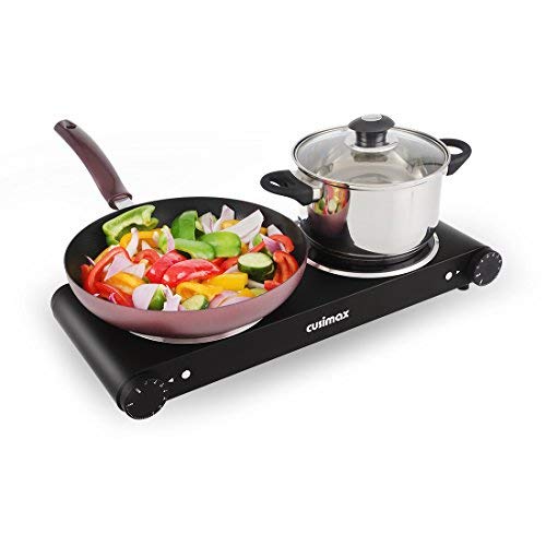 Buy CUSIMAX 2400W Double Burner Electric Hob Ceramic Hot Plate