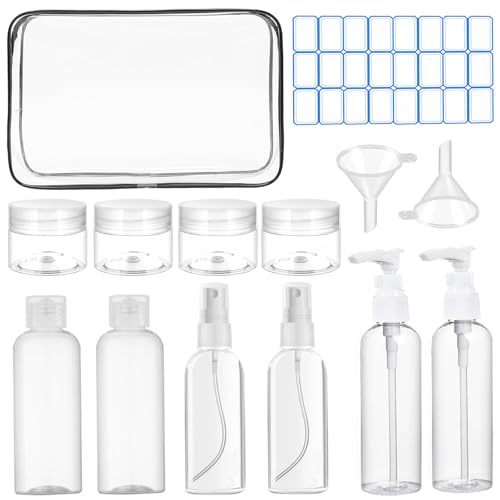 14 Pack Travel Bottles for Toiletries - TSA Approved Leak-Proof Squeezable Containers for Shampoo, Conditioner, Lotion, and Body Wash - Convenient and Practical Travel Accessories2