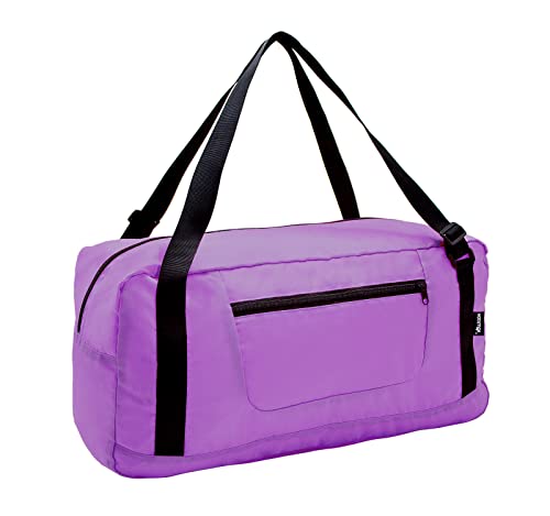 Image of HOLYLUCK Foldable Travel Duffel Bag For Women & Men Luggage Great for Gym - Magenta