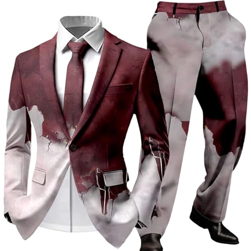 Ensemble imprimé sanglant pour homme tenue confortable pour événements et soirées