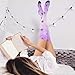 Purple Grape Glitter Women Long Thigh High Socks Fashion Crazy Baseball Socks Football Socks for Brides for Cosplay Shoe Size 5-8/8-11