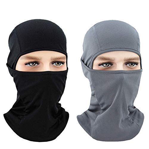 CHUER Cagoule Face Cou Masque, Cycliste en Plein air Escalade Pêche Tactique Moto Balaclava, Mince et Respirant pour Le Printemps et L'été (2 Pack)