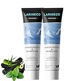Larineco Remineralizing Toothpaste，Hydroxi Fluoride Free Nano Hydroxyapatite Toothpaste for Remineralizing Enamel & Sensitive Relief, SLS-Free, Natural Peppermint, 4.23oz 2pcs
