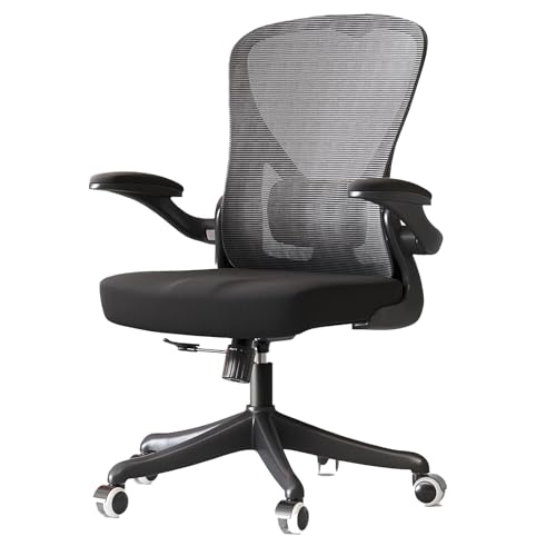 Image of Ergonomic Office Desk Chair High Back Mesh Computer Chair | 360 Swivel Adjustable Lumbar Support & Flip-Up Armrests capacity 300 lbs capacity