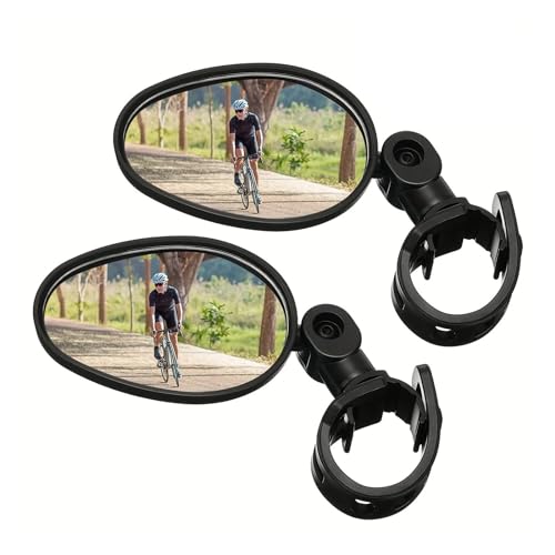 Espejo retrovisor de ciclismo gran angular de 2 piezas para evitar puntos ciegos en ciudad 2