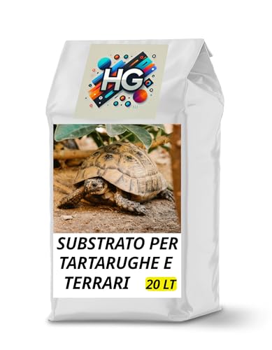 VerdeVita Substrato per Tartarughe da Terra - Substrato specifico per Terra e Terrari - Terriccio per Tartarughe - 20 L