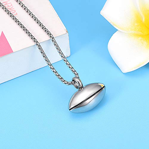 Sport Cremation Jewelry - Stainless Steel American Football Memorial Urn Necklace Pendant For Ashes Of Loved One #TOP3