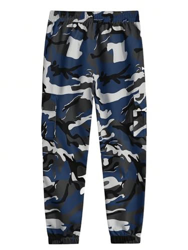 Image of TAGDO Men's Casual Cotton Camouflage Cargo Pants for Men | Army Utility Multi Pocket Style | Elastic with Drawstring Waist for Everyday Wear (2045)