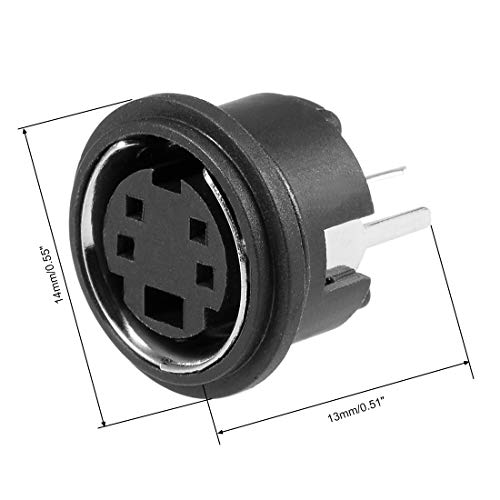 uxcell conector S-video hembra 4 pines PCB 20 piezas miniatura 2