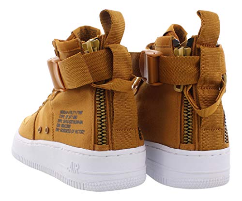 Nike Boy's SF Air Force 1 Mid Sneaker, Desert Ochre/Sequoia-white, 6.5 Little Kid2