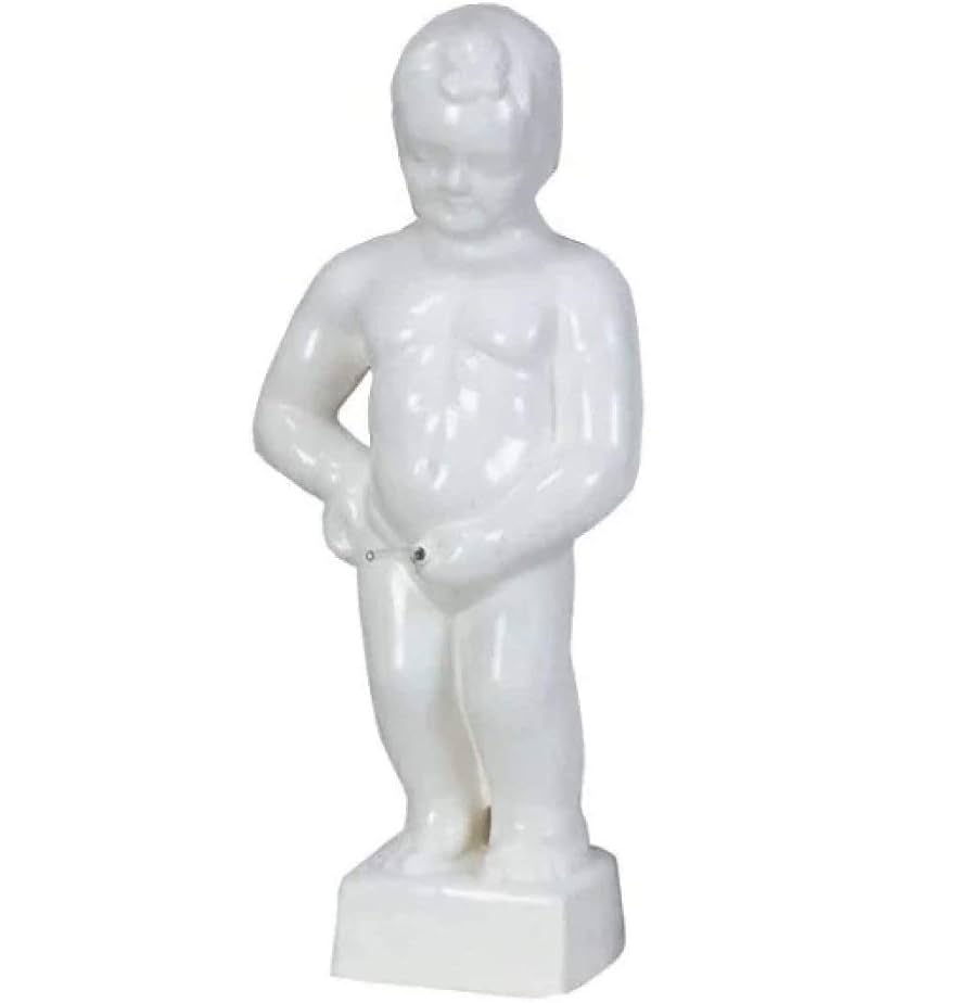 小便小僧　置物　昭和レトロ 陶器 小便小僧 置物 外寸 全高30.5cm×幅12.5cm×奥行8cm : 今戸屋