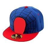 Focnigo Spiderman Baseball Cap Boys Superhero Flat Bill Hat for Kids Ages 2-7Years (Blue)