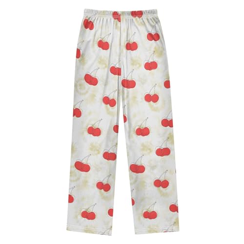 ALAZA Cherry Tie Dye Fruit Pajama Lounge Pants Long Sleep Pajama Bottoms with Pockets2