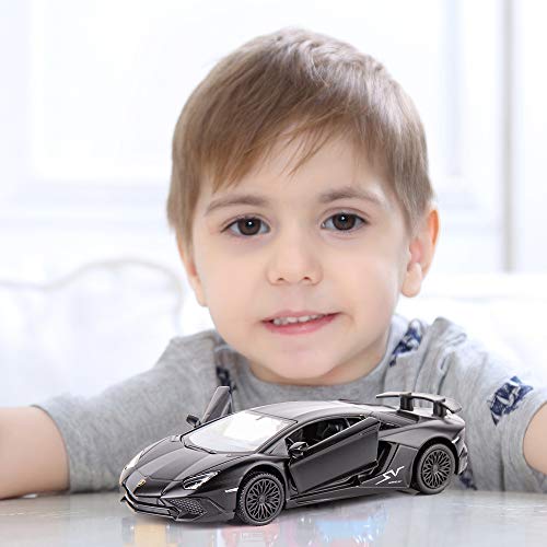 TGRCM-CZ 1/36 Scale LP770-4 Casting Car Model, Zinc Alloy Toy Car for Kids, Pull Back Vehicles Toy Car for Toddlers Kids Boys Girls Gift (Black) - Thumbnail 6