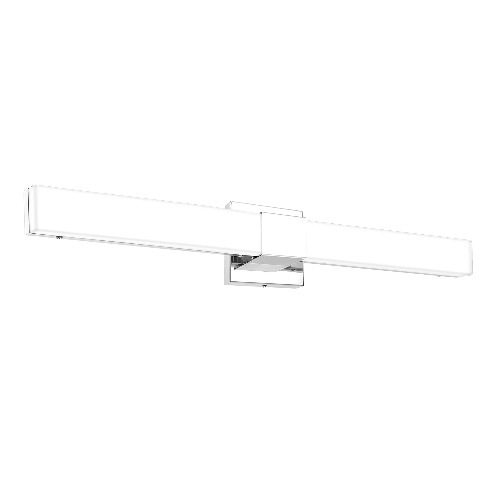 Photo 1 of Flynix Bathroom Vanity Light 32 Inch 32W Modern Wall Light Dimmable 3 Color ?3000K/4000K/5000K? Temperature Adjustable Modern Lighting Over Mirror (Chrome) Dimmable Chrome 32 Inch