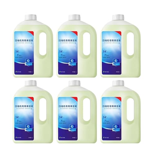 6 Unidades De Líquido Limpiador Especial For Aspiradoras Y Barredoras De 1000 Ml, Compatible Con Ecovacs X1/X2/T10/N9+/X5/X8/T20/30/X1S/T50/80