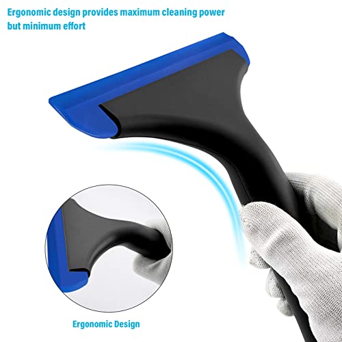 Image of Gomake Small Silicone Squeegee Window Shower Squeegee Tool,Auto Water Blade for Car Windshield, Window, Mirror, Glass Door,Bathroom
