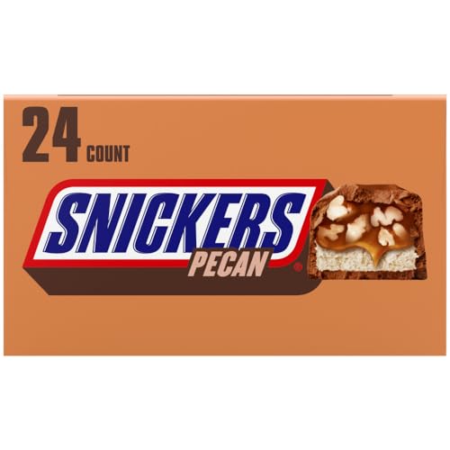 Image of SNICKERS Pecan Milk Chocolate Candy Bars, Full Size, Bulk Box, 24 Pack