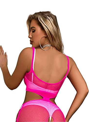 SweatyRocks Women's One Piece Hollow-Out Lingerie Cut Out Stockings Teddy Bodysuit Lingerie - Image 3