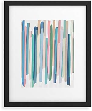 Deny Designs Early 2021 Framed Art Print, 18" x 24", Pastel Stripes 2