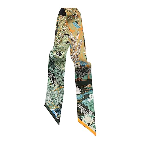 JERLA 100% Mulberry silk Scarf Head Hair Ribbon Handbag Handle wrap Tie Bundle Neckerchief Scarf for women men2