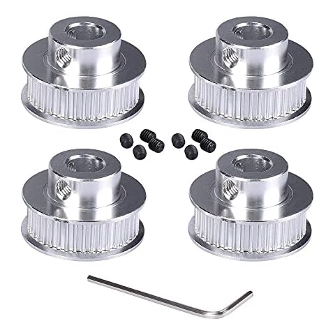 BZ 3D GT2 Timing Pulley 40 Teeth 8mm Bore Synchronous Wheel Aluminum for Width 6mm 3D Printer Parts(Pack of 4pcs)(40 teeth bore 8mm) Cover