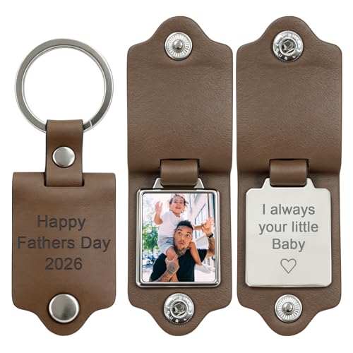 Personalized Leather Keychain for Dad
