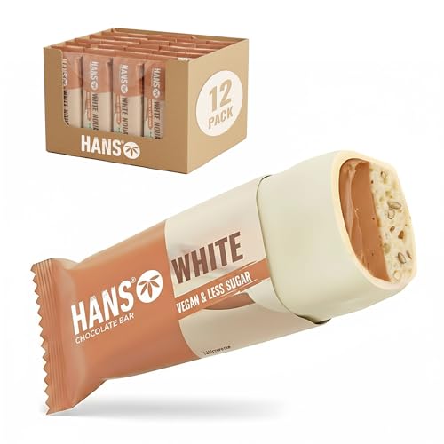 HANS Bio Energierigel vegan White Nougat 12x30g (360g) aus biologischen Zutaten - 55{59e0bb73473d855e06065e64712375864c780dd1674f3395c58bf6a919936789} weniger Zucker, Weiße Schokolade - Fitnessriegel, Protein Bar Vegan HANS Bio Energierigel vegan White Nougat 12x30g (360g) aus biologischen Zutaten - 55{59e0bb73473d855e06065e64712375864c780dd1674f3395c58bf6a919936789} weniger Zucker, Weiße Schokolade - Fitnessriegel, Protein Bar Vegan