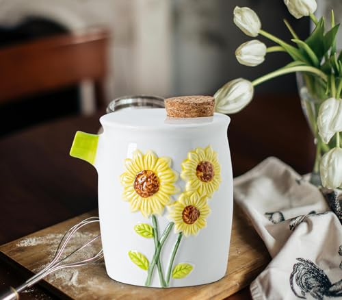 Dispensador de azúcar de girasol cerámico con 50% de descuento