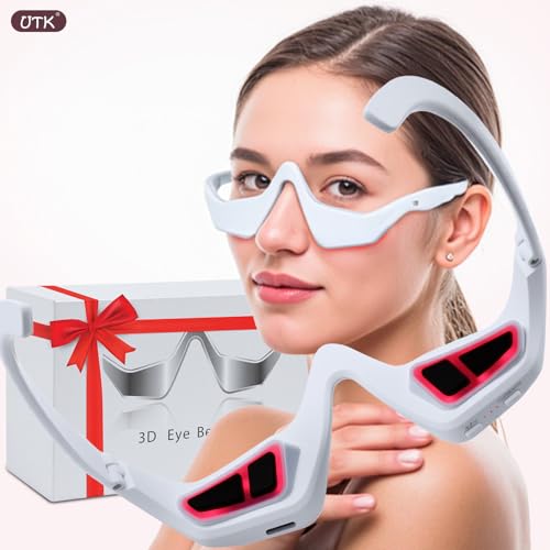 Under-Eye Red Light Therapy Glasses for Women,for Digital Eye Strain Eye Bag Dark Circles Puffiness, Lightweight, Rechargeable