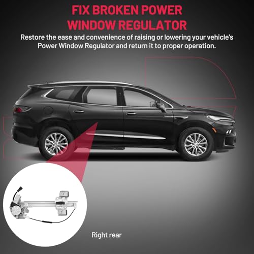 Image of BDFHYK 741-812 Power Window Regulator with Motor Rear Left, Compatible with Buick Lesabre 2000-2005
