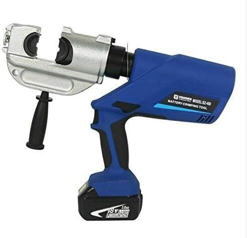 電動油圧ワイヤークリンパ、16-400mm2油圧圧着ペンチ充電式EZ-400圧着工具銅アルミ端子の圧着用12個のダイス付き電動油圧ク 【パイプ修理キット】