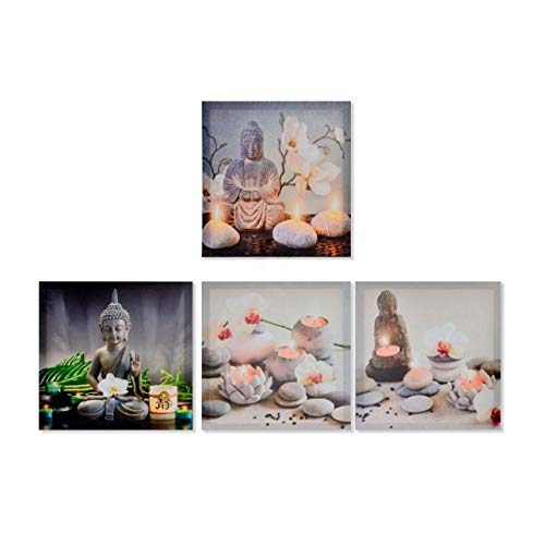Cadre Toile Tableau déco Zen Fleur 40x40cm pour mur de bureau moderne M3
