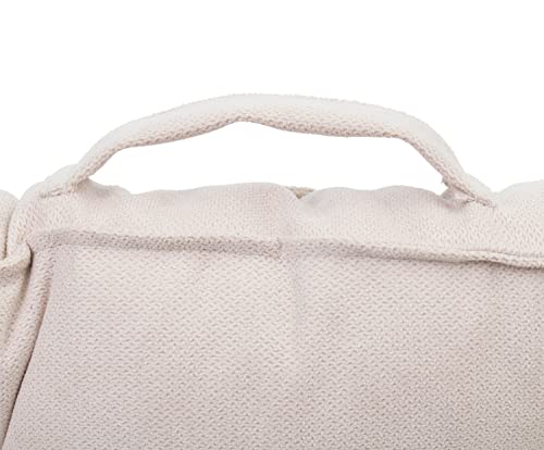 Gözze - Boxkissen mit Tragegriff, Sitzkissen, Gesteppt, Darco, 40 x 40 x 7 cm - Creme – Ansicht 4