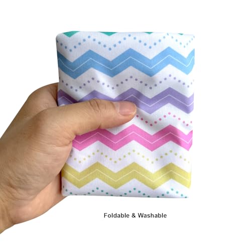 Image of Cute Hanging Car Trash Garbage Bag 100% Leakproof Waterproof Multipurpose for Car Back Front Seat Console with Hanging Strap (Colorful Ripple)