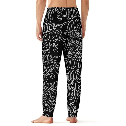 Daddy's Little Tiger Men's Pajama Bottoms Sleep Lounge Soft Comfy Pants Sleepwear3