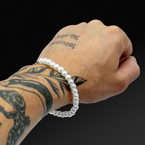 Netrox Bracelet de perles fait main réglable, bijou minimaliste unisexe - – vue 4