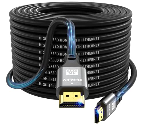 jojobnj 4K HDMI Kabel 20m, High Speed HDMI 2.0 Kabel 4K@60Hz 18Gbps, Ultra HD, Ethernet Audio Return, Video 4K, 1080p, 3D, Arc, HDR Kompatibel mit Xbox, PS5/PS4, HDTV, Laptop ect