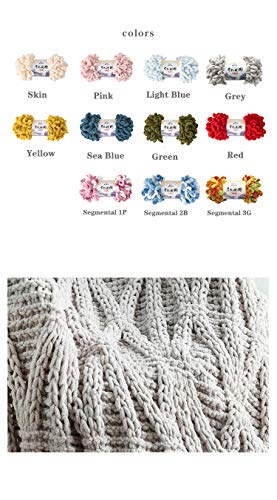 5 Skeins Finger Knitting Yarn Fun Finger Loops Yarn For Finger Knitting No Hook No Needle 100% Polyester 500G (Green) #TOP3