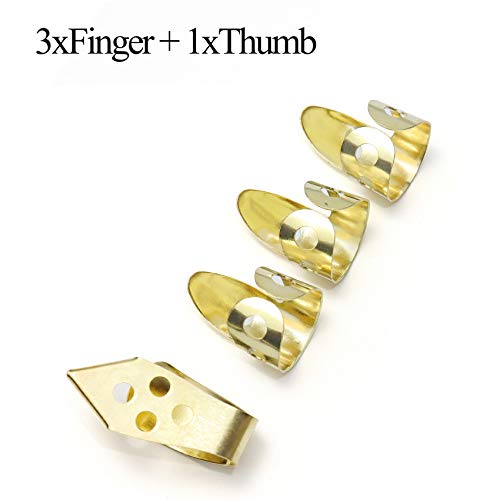 Doigts de Guitare 3 Doigts D’Index + 1 Pouce RéGlable en MéTal Pick de Style de Doigt Protecteur de Doigt - Les Beatles, Paul McCartney, John Lennon, RIngo Starr, George Harrison Doigts de Guitare 3 Doigts D'Index + 1 Pouce RéGlable en MéTal Pick de Style de Doigt Protecteur de Doigt – Image 5
