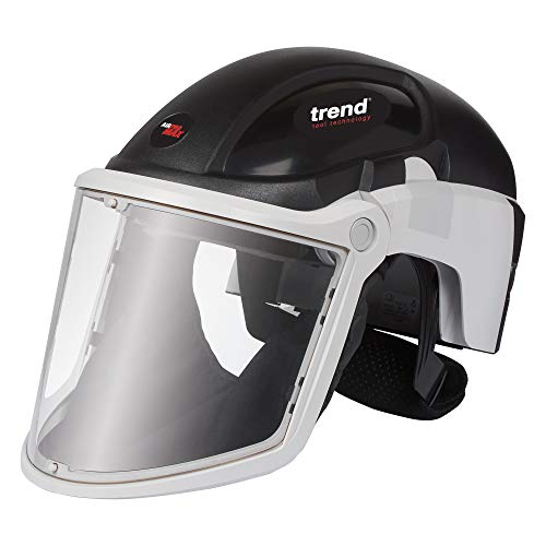 Trend Airshield Pro Max Full-Face Air Circulating Respirator Helmet with Head & Eye Impact Protection, AIR/PRO/M