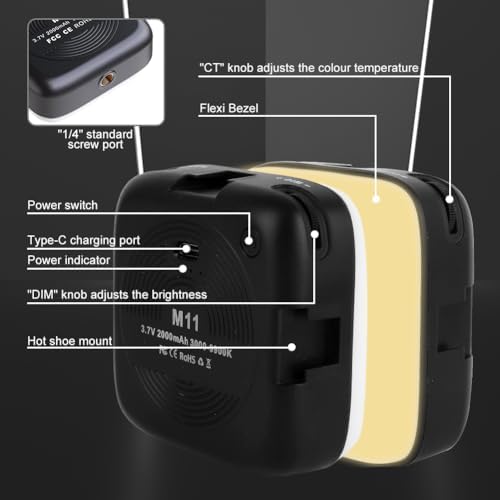 Lampe Selfie LED 64 LEDs - 5 Modes Luminosité Pour Phone/Streaming/Photos Portable